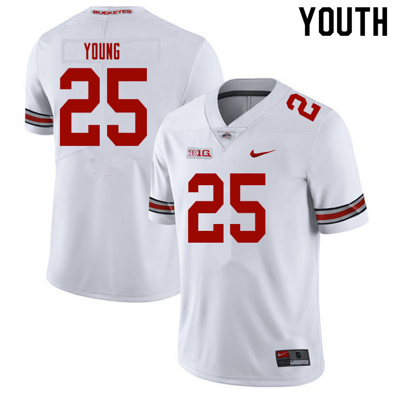 Youth #25 Craig Young Ohio State Buckeyes College Football Jerseys Sale-White